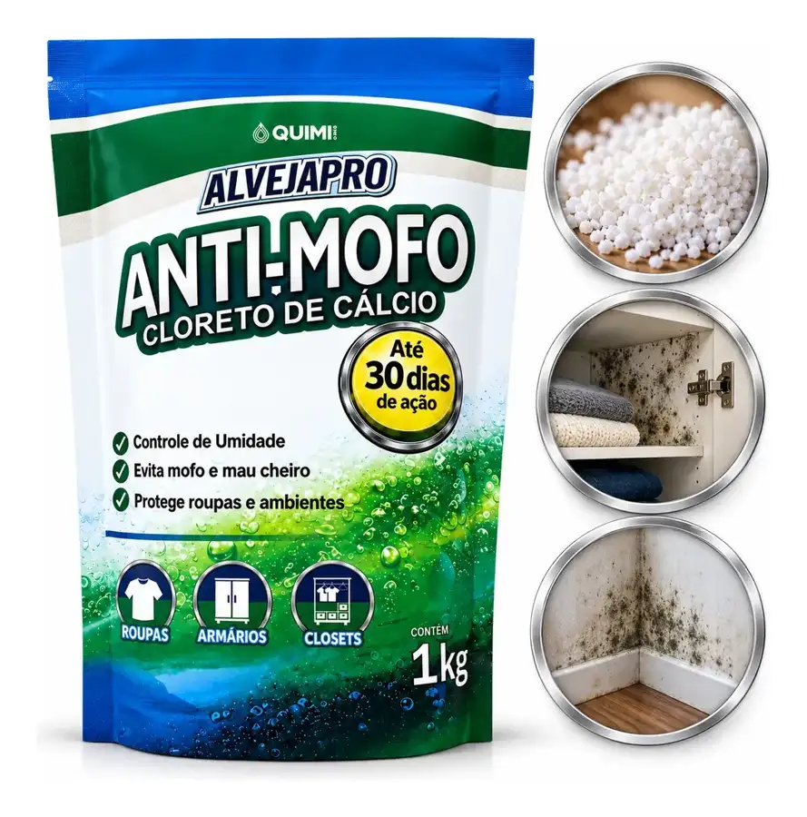 Anti-mofo AlvejaPro, cloreto de cálcio em bolinhas (1 kg)